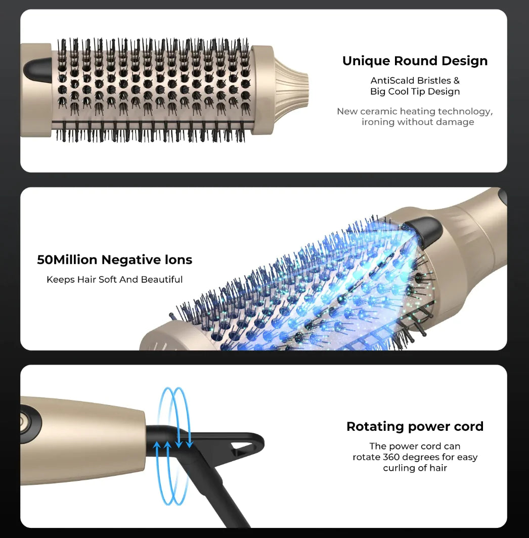 3-in-1 Hot Air Brush Hair Styler